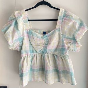 Old Navy Puff Sleeve Crop Top